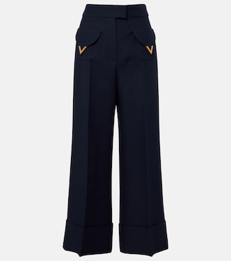 VGold Crepe Couture wide-leg pants | Valentino