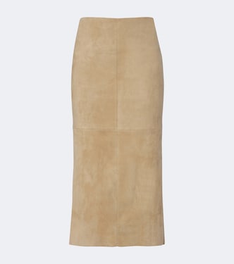 Winona suede midi skirt | Stouls