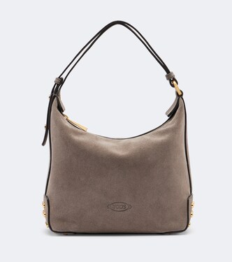 Metal Dots Mini suede shoulder bag | Tod's