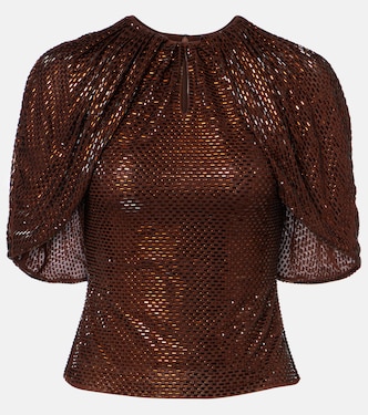 Embellished mesh top | Self-Portrait