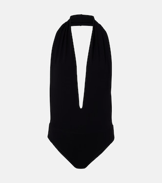 Halterneck open-back jersey bodysuit | Gucci