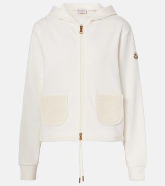 코튼 블렌드 집업 후디 | Moncler