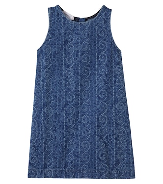 Printed denim dress | Versace Kids