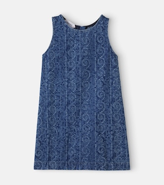 Printed denim dress | Versace Kids