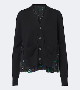 Cardigan en coton à fleurs | Sacai