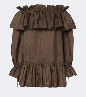 Ruffled poplin minidress | Saint Laurent