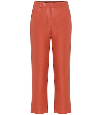 Pantalon raccourci en cuir | Zeynep Arçay