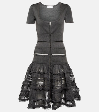 Ruffled knit midi dress | Alaïa