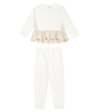 Cotton-blend sweatshirt and sweatpants set | Il Gufo