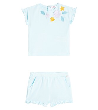 Baby cotton top and shorts set | Il Gufo