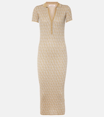 Toile Iconographe lamé jacquard midi dress | Valentino