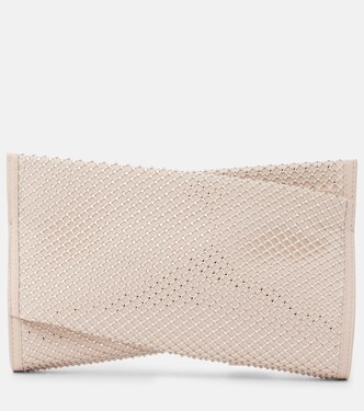 Loubitwist Small leather clutch with strap | Christian Louboutin