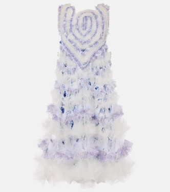 Robe midi en tulle à ornements | Susan Fang