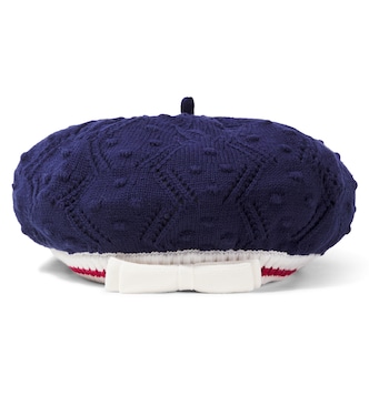Knitted cotton-blend beret | Self-Portrait Kids
