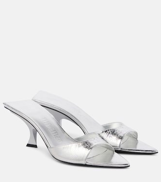 Bes 65 metallic leather mules | The Attico