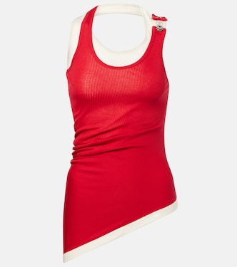 Layered cotton jersey tank top | Jean Paul Gaultier