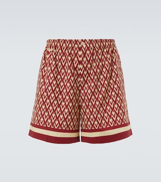 Toute La V cotton poplin Bermuda shorts | Valentino