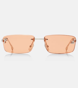 Fendi First Crystal rectangular sunglasses | Fendi