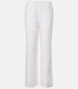 Cotton and silk voile wide-leg pants | Toteme