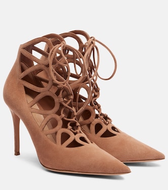 Pointy 95绒面革高跟鞋 | Gianvito Rossi