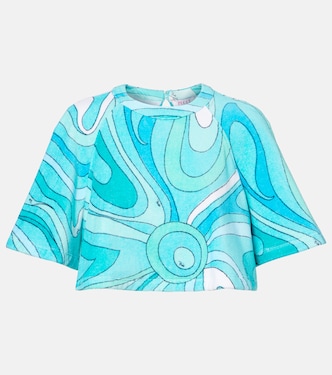 Iride cotton terry crop top | Pucci