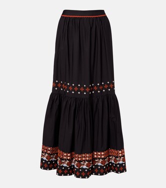 Embroidered cotton maxi skirt | Farm Rio