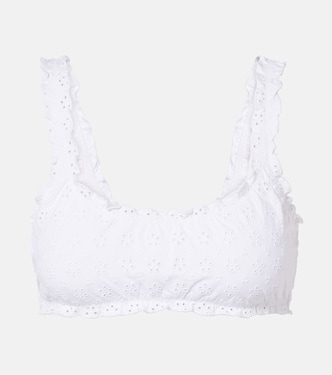 Broderie anglaise ruffled bikini top | Polo Ralph Lauren