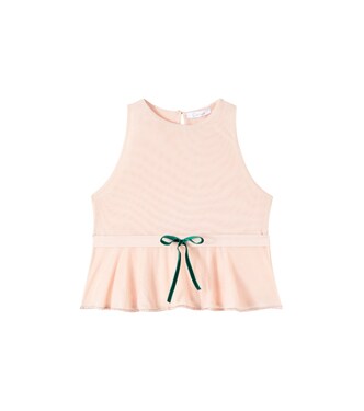 Bow-detail tulle top | Oséree Kids