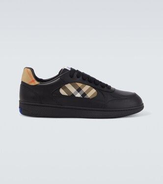 Terrace Burberry Check leather sneakers | Burberry