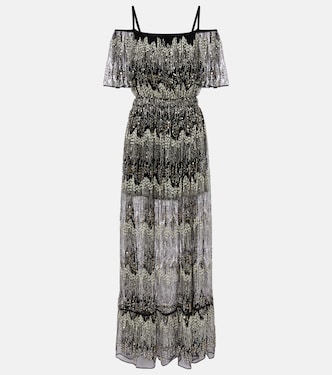 Verzierte Off-Shoulder-Robe | Rabanne