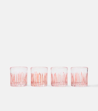 Set of 4 striped crystal tumblers | Les-Ottomans