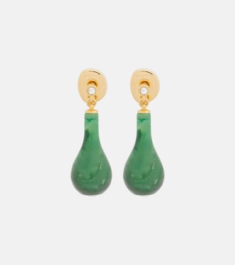 Jade 24kt gold-plated drop earrings | Toteme