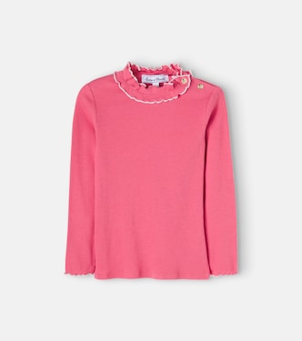 Ribbed-knit cotton-blend jersey top | Tartine et Chocolat