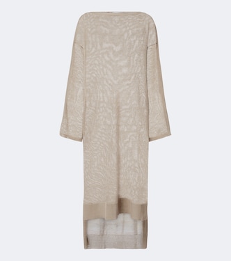 Semi-sheer linen and silk kaftan  | Alaïa