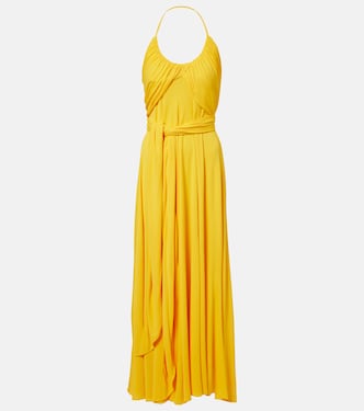 Draped halterneck jersey maxi dress | Alaïa