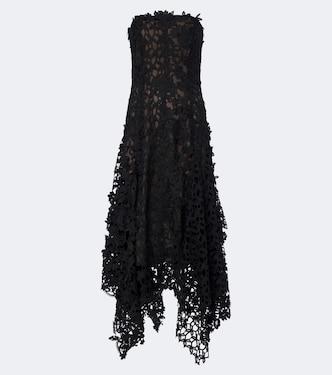 Lace asymmetric gown | Oscar de la Renta