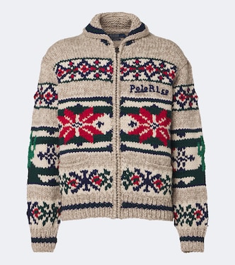 Intarsia wool zip-up cardigan | Polo Ralph Lauren