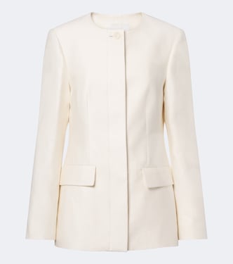 Myra cotton, linen, and silk-blend blazer | Joseph