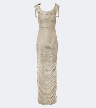 Pleated taffeta gown | Marmar Halim
