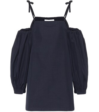 Top à encolure bardot en coton | Jil Sander