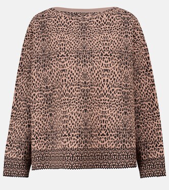 Leopard-jacquard sweater | Alaïa