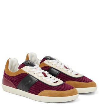Tabs ribbed velvet sneakers | Tod's