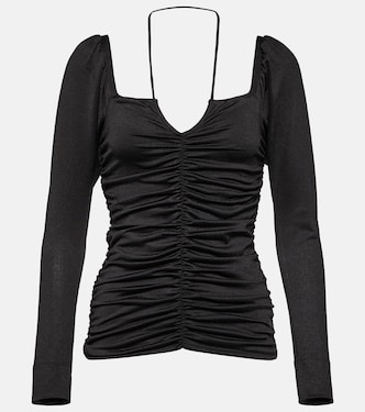 Ruched jersey top | Ganni