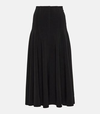 Grace high-rise jersey midi skirt | Norma Kamali