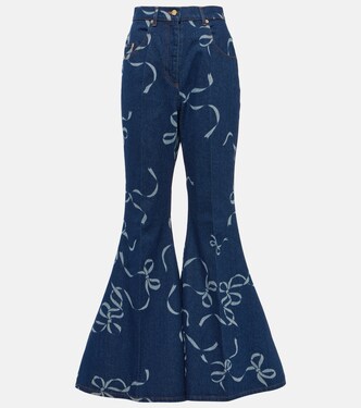 Bedruckte Flared Jeans | Nina Ricci