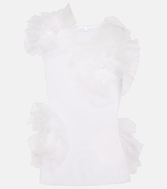 Ruffled mesh tank top | Acne Studios