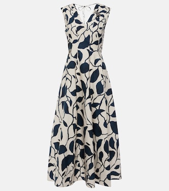 Printed cotton poplin midi dress | 'S Max Mara