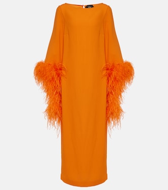 Midikleid Del Lago aus Cady mit Federn | Taller Marmo