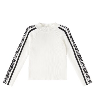 Logo ribbed-knit cotton-blend sweater | Marc Jacobs Kids