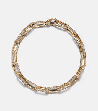 18kt gold chain bracelet with diamonds | Shay Jewelry